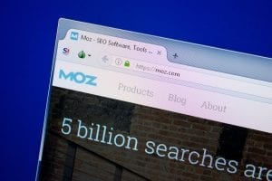 The Moz Pro Digital Marketing Tool Website