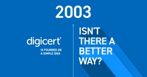 DigiCert timeline 2003