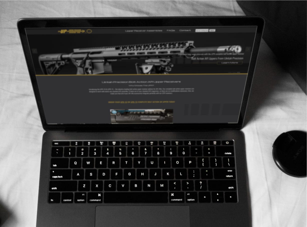 unitah machine website on a laptop