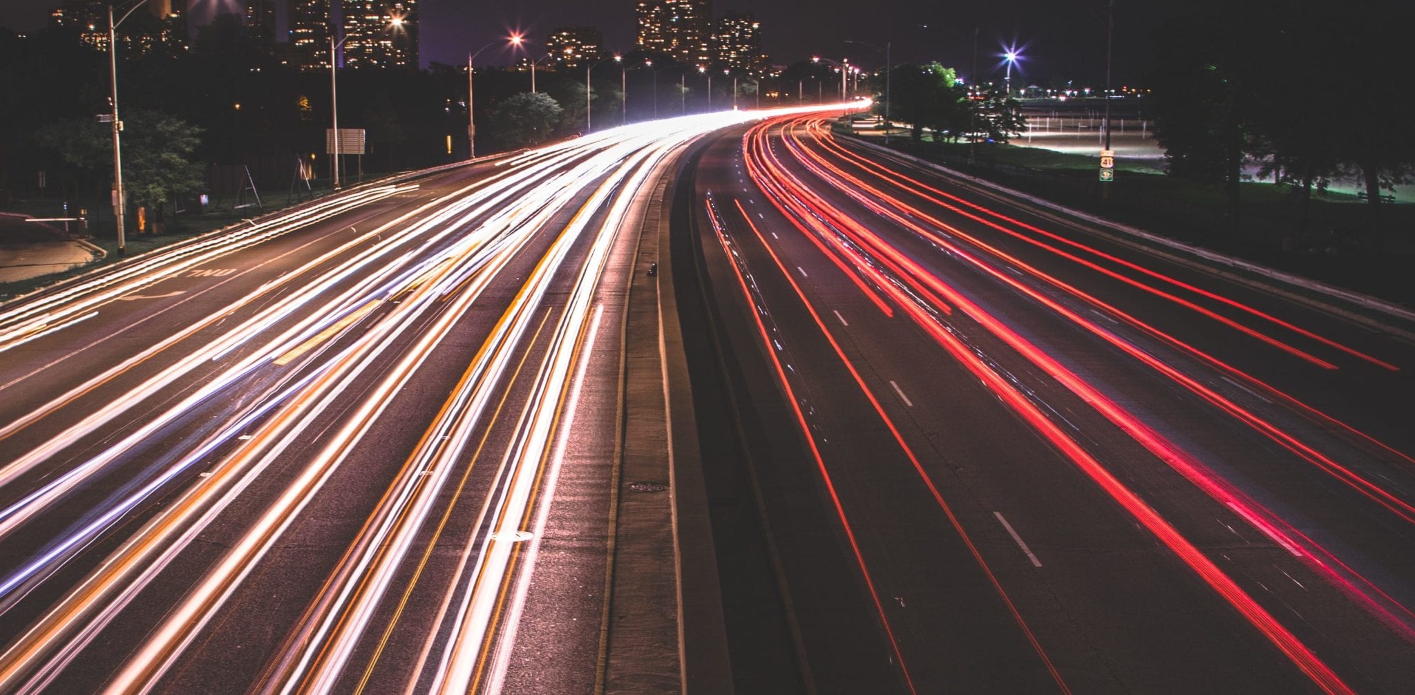 speeding traffic blur