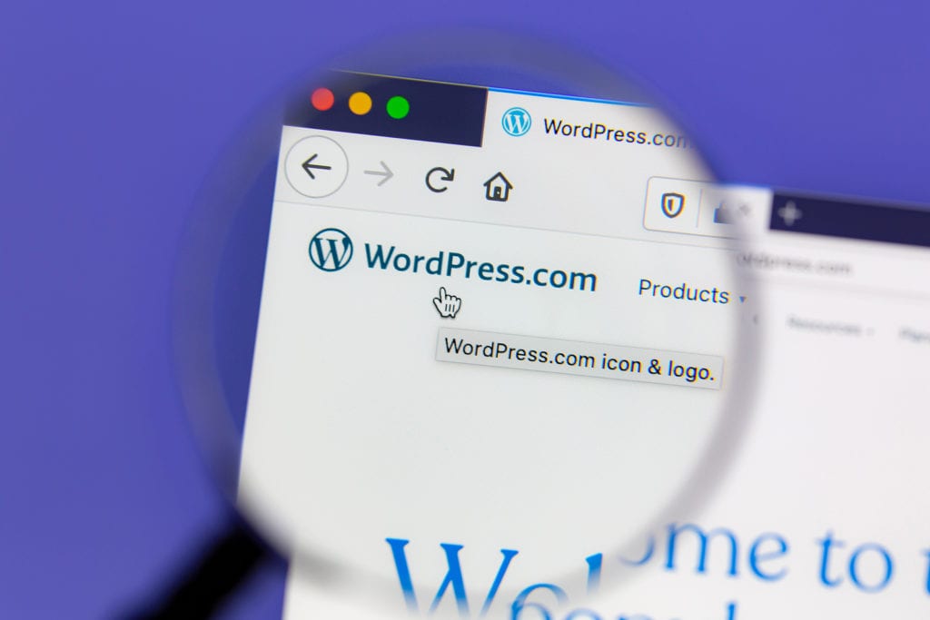 WordPress on the computer screen used by the professional WordPress SEO company Firetoss